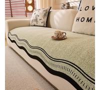 3 Seater L Shape Scratch Sofa Cover, Nuevo Fundas De Sofa Ajustables para Universal, Funda de Sofá Súper Suave para Sala de Estar,Verde,43 * 71in/110 * 180cm