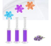 3 sellos de gel para inodoro, 36 unidades, gel de tocador, gel de tocador, recarga de gel de inodoro, gel refrescante de flores, incluye dispensador y gel, dura un mes y medio