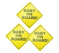 3 Señales De Bebé En El Coche, Señales De Advertencia De Coche Autoadhesivas, Señales De Advertencia De Coche Impermeables, Pegatinas De Señales De Seguridad para El Coche