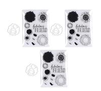 3 Sets Stamp Die Set, DIY Transparent Stamps, at Clear Stamps for Card g, Photo Album s with l, Hand Made s for booking Intions