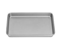 3 Sizes Baking Sheet Pan, Stainless Steel Cookie Sheet Toaster Oven Tray Pans Rectangle Bakeware Baking Tray for Cake Lasagna (L)