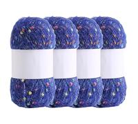3 Skeins Soft Mohair Yarn, Cashmere Hand Crochet Yarn, Silk Wool Blend Yarns for Crochet & Knitting (#A)