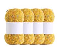 3 Skeins Soft Mohair Yarn, Cashmere Hand Crochet Yarn, Silk Wool Blend Yarns for Crochet & Knitting (#N)