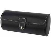 3 Slots Watch Roll Travel Case Chic Portable Vintage Leather Display Watch Storage Box with Slid In out Watch Organizers(A)