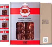 3 Sobres Paleta de Jabugo 100% Bellota - Envio 24 - Cortado a Cuchillo - Sanchez Martín - Selección Cosecha Privada - Envío 24 h - Vitola Negra 100% Bellota Ibérica Huelva - (3 Sobres, Paleta)