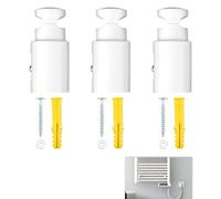 3 Soporte Radiador Pared, Soporte Radiador Toallero Ajustables para Toallero Radiador, Compatibles con Radiadores Rectos y Curvos, Diseño Elegante en Blanco, Incluye Accesorios de Instalación 75-95 mm