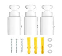 3 Soporte Radiador Pared, Soportes de Montaje Ajustables para Toallero Radiador, Compatibles con Rieles Rectos y Curvos, Diseño Elegante en Blanco, Incluye Accesorios de Instalación, 75-95 mm