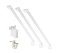 3 soportes de estante de metal resistentes para sistemas de almacenamiento de armario, estructura triangular, diseño que no se hunde, fácil instalación, incluido triangular para estanterías