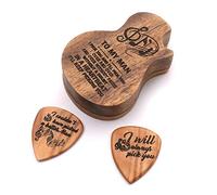 3 soportes de madera hechos a mano para púas de guitarra y púas, caja de almacenamiento para los amantes de la música guitarrista