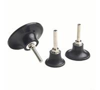 3 soportes para discos de lijado, con vástago de 1/4 pulgadas, para discos de 1.5, 2 3 pulgadas, mandril de goma de cambio rápido, compatible con la mayoría de amoladoras y pulidoras