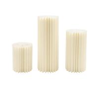3 soportes para flores de papel, columnas decorativas plegables | Soporte para flores, columna decorativa, decoración de mesa, tres tamaños, 40, 60, 80 cm, hasta 30 kg, para bodas y fiestas