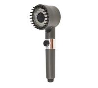 3 Speed High Pressure Shower Head Adjustable ShowerHead Filter With Massage Brush One-Key Stop Shower Bathroom Accessories(Black Holder)