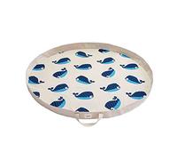 3 Sprouts Alfombra Bolsa Juguetes - Manta para Recoger Juguetes - Alfombra Recoge Juguetes - Bolsa de Almacenamiento Juguetes - Play and Go - Ballena