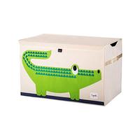 3 Sprouts - Baúl para Juguetes Infantil - Caja de Almacenaje para Niños - Organizador de Juguetes - Caja Guardar Juguetes - Cocodrilo