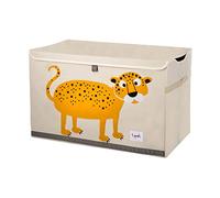 3 Sprouts - Baúl para Juguetes Infantil - Caja de Almacenaje para Niños - Organizador de Juguetes - Caja Guardar Juguetes - Leopardo