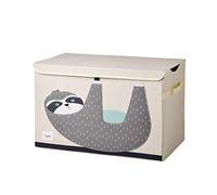 3 Sprouts - Baúl para Juguetes Infantil - Caja de Almacenaje para Niños - Organizador de Juguetes - Caja Guardar Juguetes - Oso Perezoso