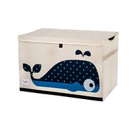 3 Sprouts - Baúl para Juguetes Infantil - Caja de Almacenaje para Niños - Organizador de Juguetes - Caja Guardar Juguetes - Ballena