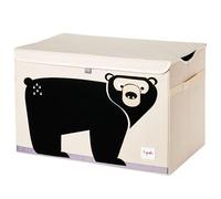 3 Sprouts - Baúl para Juguetes Infantil - Caja de Almacenaje para Niños - Organizador de Juguetes - Caja Guardar Juguetes - Oso