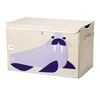 3 Sprouts - Baúl para Juguetes Infantil - Caja de Almacenaje para Niños - Organizador de Juguetes - Caja Guardar Juguetes - Morsa