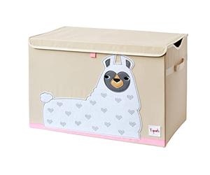 3 Sprouts - Baúl para Juguetes Infantil - Caja de Almacenaje para Niños - Organizador de Juguetes - Caja Guardar Juguetes - Llama