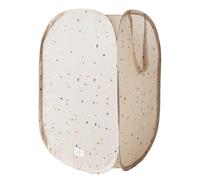 3 Sprouts - Bolsa Ropa Sucia con Asas - Cesta Ropa Plegable para la Colada - Saco Ropa Sucia Infantil con Diseño Divertido - Bolsa para Ropa Sucia Ideal Viajes/Hogar - Cesto Grande - Terrazzo Beige