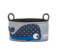 3 Sprouts Bolso Carrito Bebe - Organizador Bolsos Carro Bebe, Bolso Cochecito, Bolsa para Carro y Silla Paseo - Práctico y Espacioso - Bolsillo para Accesorios - Duradero - Ballena