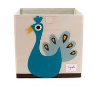3 Sprouts - Caja Almacenaje Infantil - Caja Juguetes Almacenaje Niños - Cajas Ordenación y Guardar Juguetes - Almacenaje Juguetes Infantil - Caja para Juguetes - Pavo Real