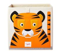 3 Sprouts - Caja Almacenaje Infantil - Caja Juguetes Almacenaje Niños - Cajas Ordenación y Guardar Juguetes - Almacenaje Juguetes Infantil - Caja para Juguetes - Tigre