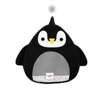 3 Sprouts - Cesta Juguetes Baño - Red Juguetes Bañera, Organizador de Juguetes de Baño, Bolsa Almacenamiento para Guardar Juguetes, Cesta Almacenaje Juguetes Bañera- Pingüino