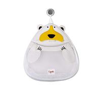 3 Sprouts - Cesta Juguetes Baño - Red Juguetes Bañera, Organizador de Juguetes de Baño, Bolsa Almacenamiento para Guardar Juguetes, Cesta Almacenaje Juguetes Bañera - Oso Polar