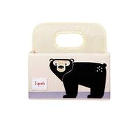 3 Sprouts - Cesta Organizadora Bebe - Organizador Pañales y Cambiador Bebe - Cesta Pañales Bebe con Diseño Divertido - Organizador Bebe Portátil - Diaper Caddy - Oso