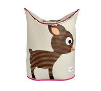 3 Sprouts - Cesta Ropa Sucia Bebe con Diseño Divertido - Ideal para Cesto Ropa Sucia Infantil - Almacenaje para Cesto de Juguetes - Cesto Ropa Bebe y Ropa Sucia Bebe - Ciervo