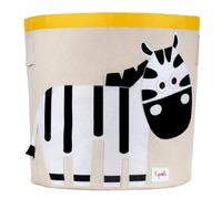 3 Sprouts Cesto Bin Infantil, Cotton Basket con Dos Asas, Cebra | cotton bin con dos asas; para juguetes, ropa y mantas; sala de juegos o armario; se mantiene abierto y accesible en casa