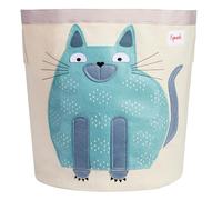 3 Sprouts Cesto Bin Infantil, Cotton Basket con Dos Asas, Gato