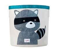 3 Sprouts Cesto Bin Infantil, Cotton Basket con Dos Asas, Mapache