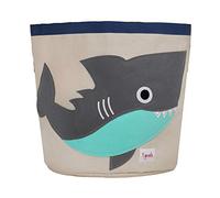3 Sprouts Cesto Bin Infantil, Cotton Basket con Dos Asas, Tiburón