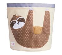 3 Sprouts Cesto Juguetes - Ideal como Cesto Ropa Sucia Bebe - Cesta para Juguetes Infantil - Diseño Divertido y Práctico - Organización y Almacenamiento - Oso Perezoso