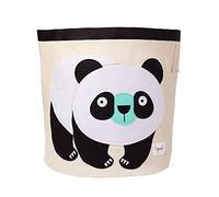 3 Sprouts Cesto Juguetes - Ideal como Cesto Ropa Sucia Bebe - Cesta para Juguetes Infantil - Diseño Divertido y Práctico - Organización y Almacenamiento - Panda