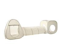 3 Sprouts - Juego de Tienda de Campaña y Túnel - Tunel de Juego Infantil con Casita - Ideal para Casitas Infantiles con Tunel - Guingán - Beige