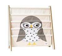 3 Sprouts - Librería Infantil - Estantería Montessori para Niños, Ideal para Biblioteca Infantil - Búho