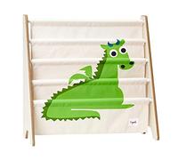 3 Sprouts, Librería Frontal Montessori para Niños, Ideal para Organizar y Contener Libros, Estantería Librería Decorada con Dragón Verde, 61x63x25.4 cm