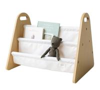 3 Sprouts Librería Infantil Doble Cara, Portátil, Crema