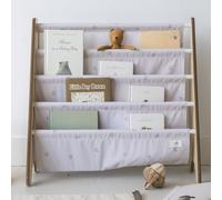 3 Sprouts Librería Infantil Frontal, 35 Libros, Arándano Gris Pardo | estantes frontales de tela en 4 niveles; mantiene cuentos visibles y a mano; para dormitorio, aula o rincón de lectura