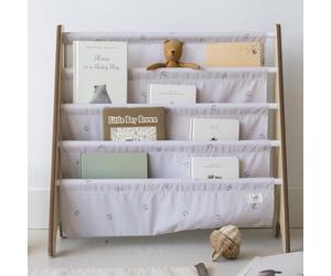 3 Sprouts Librería Infantil Frontal, 35 Libros, Arándano Gris Pardo | estantes frontales de tela en 4 niveles; mantiene cuentos visibles y a mano; para dormitorio, aula o rincón de lectura
