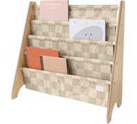 3 Sprouts Librería Infantil Frontal, 35 Libros, Tablero Beige | estantes frontales de tela en 4 niveles; mantiene cuentos visibles y a mano; para dormitorio, aula o rincón de lectura