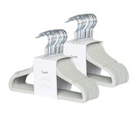 3 Sprouts Perchas Bebé Terciopelo Antideslizante - Perchas Infantiles Recién Nacido Ropa de Bebé y Niños - Pequeño Tamaño para Armarios - Paquete de 30 - Verde