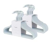 3 Sprouts Perchas Bebé Terciopelo Antideslizante - Perchas Infantiles Recién Nacido Ropa de Bebé y Niños - Pequeño Tamaño para Armarios - Paquete de 30 - Azul