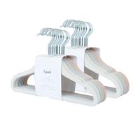 3 Sprouts Perchas Bebé Terciopelo Antideslizante - Perchas Infantiles Recién Nacido Ropa de Bebé y Niños - Pequeño Tamaño para Armarios - Paquete de 30 - Surtido