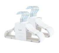 3 Sprouts - Perchas de Terciopelo para Bebés - Perchas Infantiles Antideslizantes para Ropa de Bebé y Niños, Paquete de 30 (Arándano Crema)