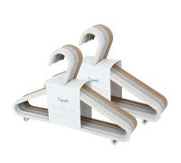3 Sprouts - Perchas Infantiles - Perchas para Ropa de Bebé y Niños, Perchas de plástico de Paja de Trigo, Pack de 30 - Surtido Crema+Gris+Marrón